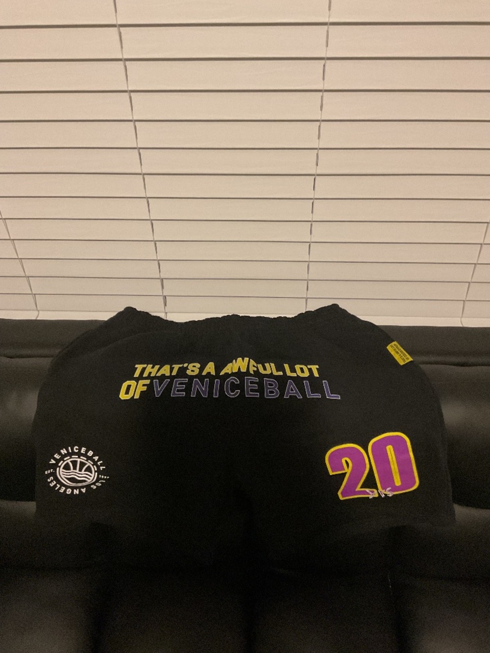 Awful Lot of Cough Syrup Venice Ball Black Shorts Size XL Brand New